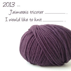 Resolution for knitting (or crocheting)