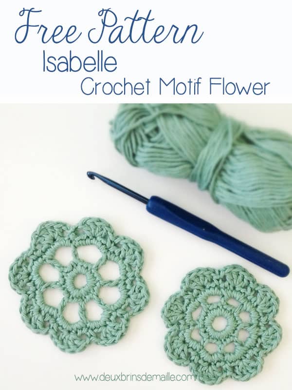 Free Pattern Isabelle Crochet Motif Flower - Deux Brins de Maille