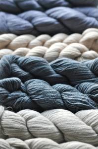 Blue Grey Cream Yarns