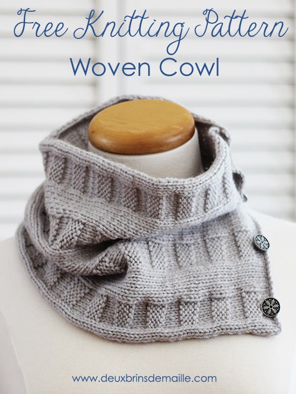 Free Knitting Pattern Woven Cowl - Deux Brins de Maille