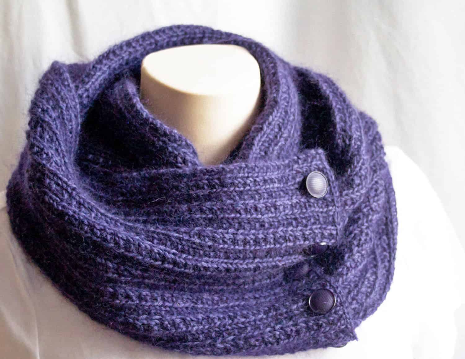 The Knitting Pattern Scarf The Midnight Cowl Deux Brins De Maille